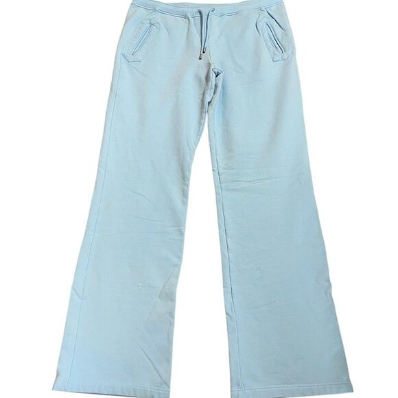 Escata Sport L baby blue wide leg joggers with draw string and pockets - Picture 2 of 7